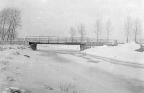 Tijdelijke oeververbinding winter 1944-'45.