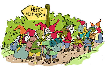 Vertrek van de Kabouters uit Meerveldhoven.